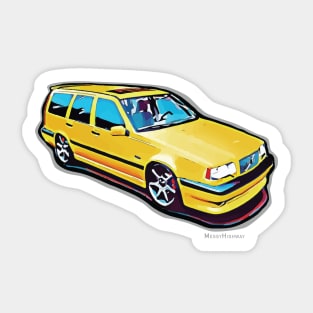 Volvo 850 T5-R 95 estate yellow Sticker